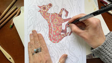 Load image into Gallery viewer, Galaxy Horse: downloadable printable 4-page PDF for coloring