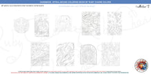 Load image into Gallery viewer, Ruby Charm Colors 28 Artful Illustrations for Coloring Enthusiasts - Collection 2, handmade, spiral bound, heavy paper adult coloring book