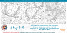 Load image into Gallery viewer, June 2023 Dragonflies: downloadable printable 6-page PDF for coloring, 3 designs