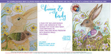 Load image into Gallery viewer, Bunny and Birdy: downloadable printable 2-page PDF for coloring