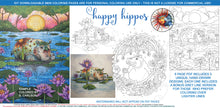 Load image into Gallery viewer, Happy Hippos: downloadable printable 6-page PDF for coloring