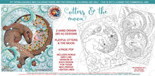 Load image into Gallery viewer, Otters and the Moon: downloadable printable 4-page PDF for coloring