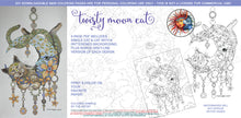 Load image into Gallery viewer, Twisty Moon Cat: downloadable printable 4-page PDF for coloring