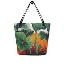 Load image into Gallery viewer, "Garden Goods" Pumpkins All-Over Print 16 x 20" Tote with Inside Pocket by Ruby Charm Colors
