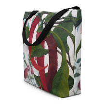 Load image into Gallery viewer, "Garden Goods" Peppers All-Over Print 16 x 20" Tote with Inside Pocket by Ruby Charm Colors