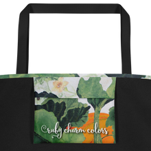 Load image into Gallery viewer, "Garden Goods" Pumpkins All-Over Print 16 x 20" Tote with Inside Pocket by Ruby Charm Colors