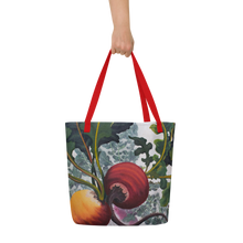 Load image into Gallery viewer, "Garden Goods" Beets All-Over Print 16 x 20" Tote with Inside Pocket  by Ruby Charm Colors