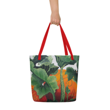 Load image into Gallery viewer, "Garden Goods" Pumpkins All-Over Print 16 x 20" Tote with Inside Pocket by Ruby Charm Colors