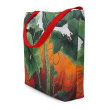 Load image into Gallery viewer, "Garden Goods" Pumpkins All-Over Print 16 x 20" Tote with Inside Pocket by Ruby Charm Colors