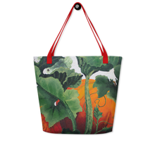 Load image into Gallery viewer, "Garden Goods" Pumpkins All-Over Print 16 x 20" Tote with Inside Pocket by Ruby Charm Colors