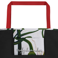 Load image into Gallery viewer, "Garden Goods" Garlic All-Over Print 16 x 20" Tote with Inside Pocket by Ruby Charm Colors