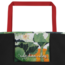 Load image into Gallery viewer, "Garden Goods" Pumpkins All-Over Print 16 x 20" Tote with Inside Pocket by Ruby Charm Colors