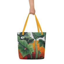 Load image into Gallery viewer, "Garden Goods" Pumpkins All-Over Print 16 x 20" Tote with Inside Pocket by Ruby Charm Colors