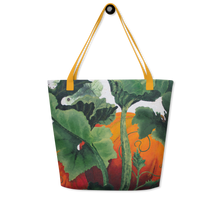 Load image into Gallery viewer, "Garden Goods" Pumpkins All-Over Print 16 x 20" Tote with Inside Pocket by Ruby Charm Colors