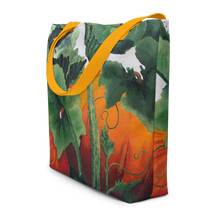Load image into Gallery viewer, "Garden Goods" Pumpkins All-Over Print 16 x 20" Tote with Inside Pocket by Ruby Charm Colors