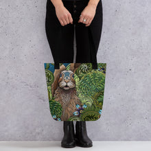 Load image into Gallery viewer, Spring Rabbit Simple 15" x 15" Tote by Ruby Charm Colors