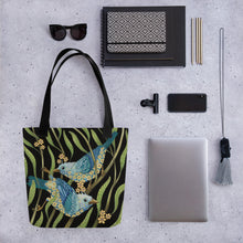 Load image into Gallery viewer, Prairie Birds Simple 15" x 15" Tote bag by Ruby Charm Colors