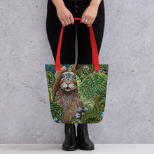 Load image into Gallery viewer, Spring Rabbit Simple 15" x 15" Tote by Ruby Charm Colors