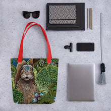 Load image into Gallery viewer, Spring Rabbit Simple 15" x 15" Tote by Ruby Charm Colors