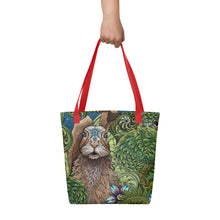 Load image into Gallery viewer, Spring Rabbit Simple 15" x 15" Tote by Ruby Charm Colors