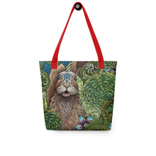 Load image into Gallery viewer, Spring Rabbit Simple 15" x 15" Tote by Ruby Charm Colors