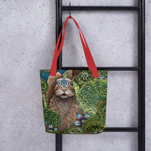 Load image into Gallery viewer, Spring Rabbit Simple 15" x 15" Tote by Ruby Charm Colors