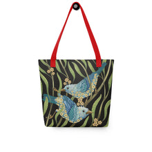 Load image into Gallery viewer, Prairie Birds Simple 15" x 15" Tote bag by Ruby Charm Colors