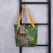 Load image into Gallery viewer, Spring Rabbit Simple 15" x 15" Tote by Ruby Charm Colors