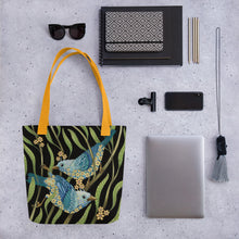 Load image into Gallery viewer, Prairie Birds Simple 15" x 15" Tote bag by Ruby Charm Colors