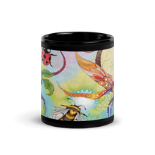 Load image into Gallery viewer, Insectimaginary 1 Black Glossy Mug by Ruby Charm Colors