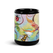 Load image into Gallery viewer, Insectimaginary 1 Black Glossy Mug by Ruby Charm Colors