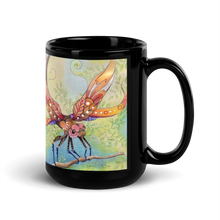 Load image into Gallery viewer, Insectimaginary 1 Black Glossy Mug by Ruby Charm Colors