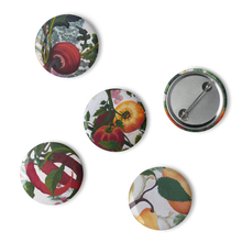 Load image into Gallery viewer, "Garden Goods" Set of 5 pin buttons by Ruby Charm Colors
