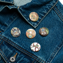 Load image into Gallery viewer, Set of pin 5 buttons by Ruby Charm Colors: Collection 1