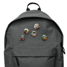 Load image into Gallery viewer, "Garden Goods" Set of 5 pin buttons by Ruby Charm Colors