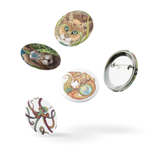 Load image into Gallery viewer, Set of pin 5 buttons by Ruby Charm Colors: Collection 1