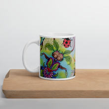 Load image into Gallery viewer, Insectimaginary 1 White Glossy Mug by Ruby Charm Colors