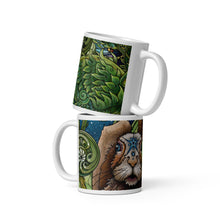 Load image into Gallery viewer, Spring Rabbit White Glossy Mug by Ruby Charm Colors