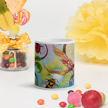 Load image into Gallery viewer, Insectimaginary 1 White Glossy Mug by Ruby Charm Colors