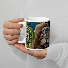 Load image into Gallery viewer, Spring Rabbit White Glossy Mug by Ruby Charm Colors