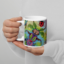 Load image into Gallery viewer, Insectimaginary 1 White Glossy Mug by Ruby Charm Colors