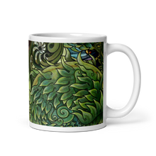 Load image into Gallery viewer, Spring Rabbit White Glossy Mug by Ruby Charm Colors