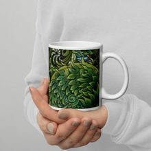 Load image into Gallery viewer, Spring Rabbit White Glossy Mug by Ruby Charm Colors