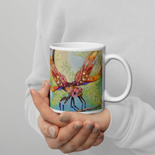 Load image into Gallery viewer, Insectimaginary 1 White Glossy Mug by Ruby Charm Colors