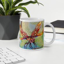 Load image into Gallery viewer, Insectimaginary 1 White Glossy Mug by Ruby Charm Colors