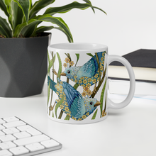 Load image into Gallery viewer, Prairie Birds White Glossy Mug by Ruby Charm Colors