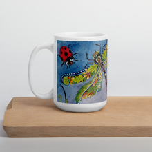 Load image into Gallery viewer, Insectimaginary 2 White Glossy Mug by Ruby Charm Colors