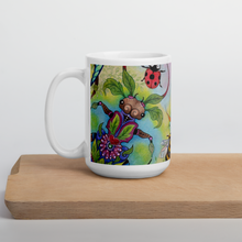 Load image into Gallery viewer, Insectimaginary 1 White Glossy Mug by Ruby Charm Colors