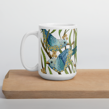 Load image into Gallery viewer, Prairie Birds White Glossy Mug by Ruby Charm Colors