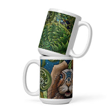 Load image into Gallery viewer, Spring Rabbit White Glossy Mug by Ruby Charm Colors